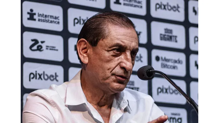 Ramón Díaz durante coletiva pós-jogo. Foto: Leandro Amorim/Vasco.