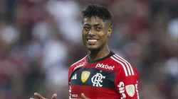 Bruno Henrique jogador do Flamengo durante partida no Maracanã