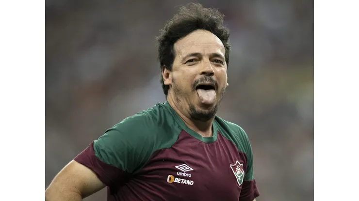 Fernando Diniz tecnico do Fluminense comemora titulo apos a partida contra o Boca Juniors no estadio Maracana pelo campeonato Libertadores 2023. Jorge Rodrigues/AGIF
