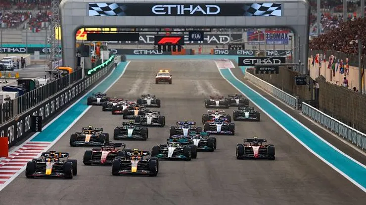 Largada do GP de Abu Dhabi de 2022. Foto: Getty Images