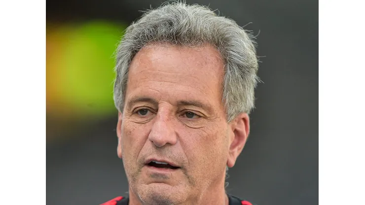 Rodolfo Landim ,presidente do Flamengo, durante partida contra o Vasco no estadio Engenhao pelo campeonato Carioca 2022. Foto: Thiago Ribeiro/AGIF