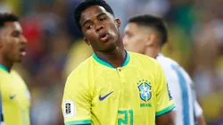 Endrick não participou muito do jogo. Foto: Wagner Meier/Getty Images.