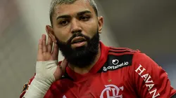 Gabigol jogador do Flamengo comemora seu gol durante partida contra o Fluminense no estadio Maracana pelo campeonato Carioca 2021. Thiago Ribeiro/AGIF