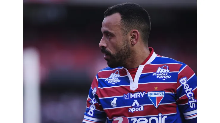 Moises jogador do Fortaleza durante partida contra o Sao Paulo no estadio Morumbi pelo campeonato Brasileiro A 2022. Foto: Ettore Chiereguini/AGIF