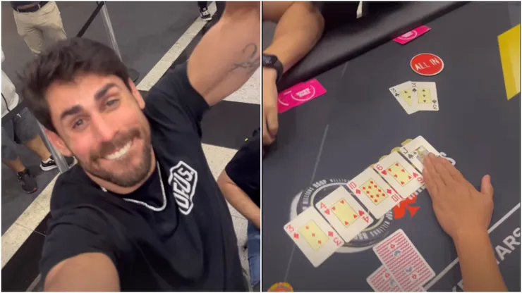 Cara de Sapato acertou uma mão improvável no poker