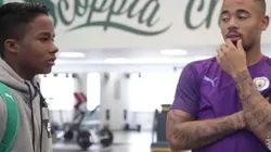 Foto: Reprodução/TV Palmeiras - Endrick e Gabriel Jesus, crias do Palmeiras