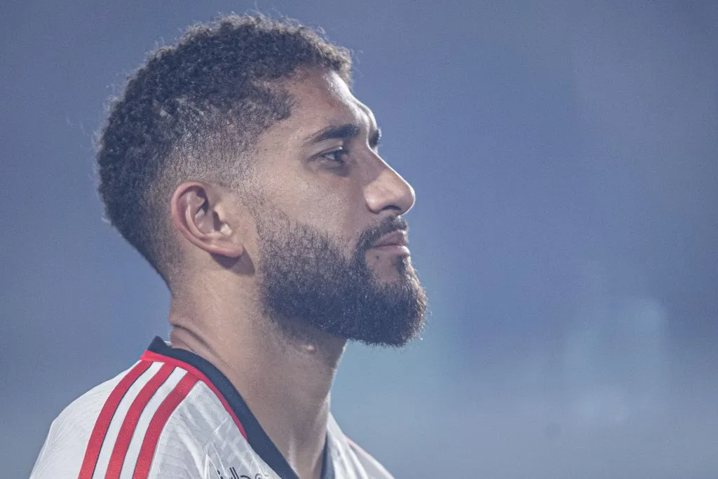Pablo jogador do Flamengo durante partida contra o Goias no estadio Serrinha pelo campeonato Brasileiro A 2023. Foto: Heber Gomes/AGIF