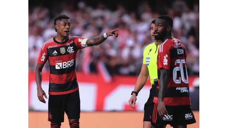Bruno Henrique jogador do Flamengo durante partida contra o Sao Paulo no estadio Morumbi pelo campeonato Copa do Brasil 2023. Foto: Ettore Chiereguini/AGIF