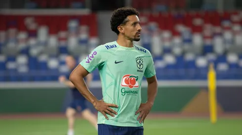 Marquinhos em treino para a Seleção. Foto: Fernando Torres/AGIF