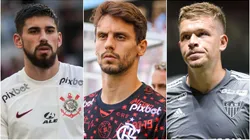 Bruno Mendez, Rodrigo Caio e Bruno Fuchs. Gilson Lobo/Robson Mafra/Renan Oliveira/AGIF