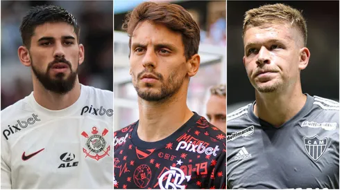 Bruno Mendez, Rodrigo Caio e Bruno Fuchs. Gilson Lobo/Robson Mafra/Renan Oliveira/AGIF