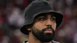 Gabigol jogador do Flamengo durante aquecimento no Maracanã. Foto: Thiago Ribeiro/AGIF