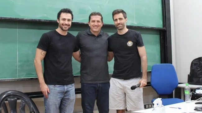 Leonardo Bueno, Cristiano Torrezan e Ivan Santan (Foto: Reprodução Instagram @bueno09)