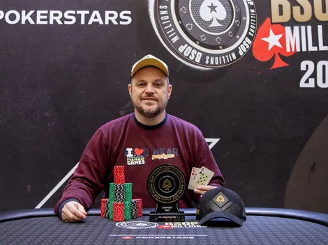 Rodrigo Garrido retorna ao topo do pódio no BSOP Millions