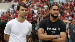 Pablo (à direita) está sem espaço no Flamengo e pode reforçar o Grêmio em 2024 - Foto: Divulgação/Flamengo