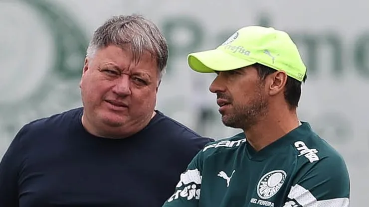 Anderson Barros e Abel Ferreira, ambos do Palmeiras (Foto: Cesar Greco/Palmeiras/by Canon/Divulgação Flickr)