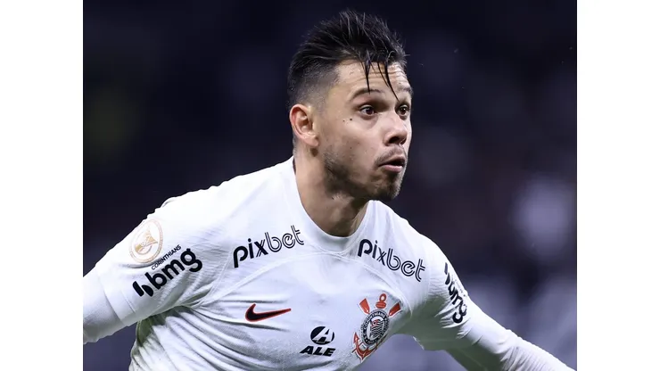 Angel Romero jogador do Corinthians durante partida contra o Goias no estadio Arena Corinthians pelo campeonato Brasileiro A 2023. Marcello Zambrana/AGIF