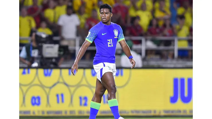 Endrick é uma das grandes joias do Brasil fez sua estreia. (Photo by Gabriel Aponte/Getty Images)