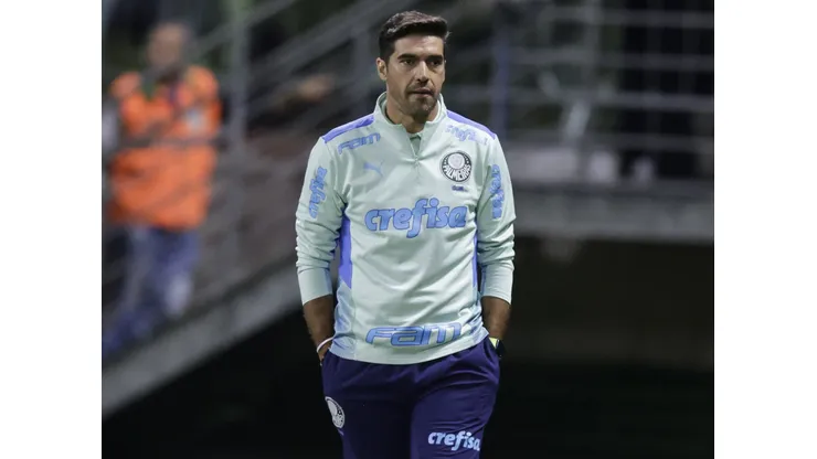 Abel Ferreira em jogo do Palmeiras pelo Campeonato Brasileiro. Foto: Alexandre Schneider/Getty Images.