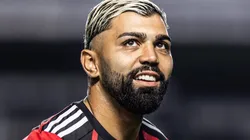 Gabigol durante jogo contra o Santos. Foto: Abner Dourado/AGIF