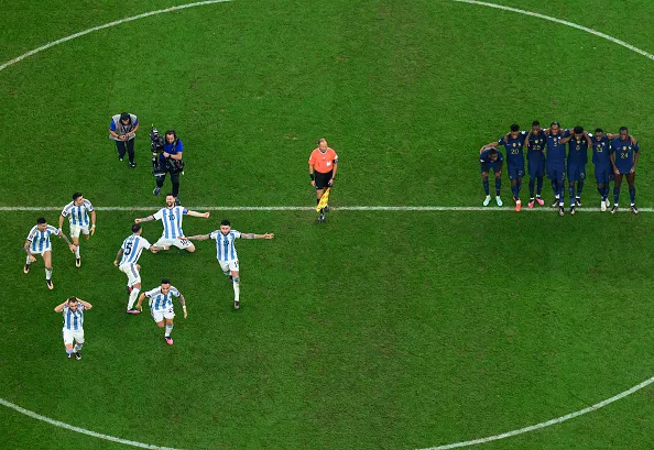 Argentina e França na Final da Copa do Mundo. Foto: Matthias Hangst/Getty Images.