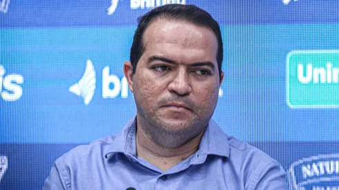 Marcelo Paz durante apresentacao oficial do Goleiro Joao Ricardo como jogador do Fortaleza em coletiva de imprensa realizada no Estadio Alcides Santos. Foto: Lucas Emanuel/AGIF