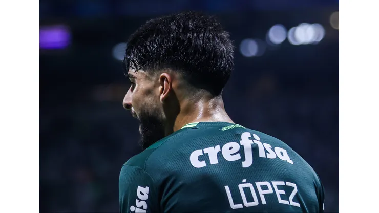 Flaco Lopez jogador do Palmeiras durante partida contra o Tombense no estadio Arena Allianz Parque pelo campeonato Copa do Brasil 2023. Foto: Marcello Zambrana/AGIF