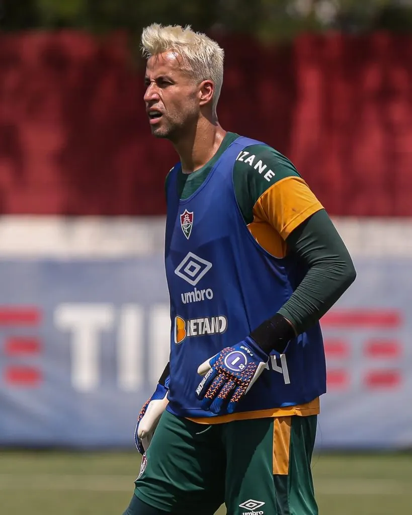 Goleiro Fábio em treino do Fluminense. Foto: Marcelo Gonçalves / Fluminense