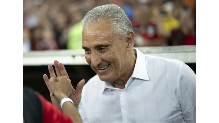 Tite tecnico do Flamengo durante partida contra o Fluminense no estadio Maracana pelo campeonato Brasileiro A 2023. Foto: Jorge Rodrigues/AGIF