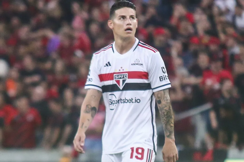 James Rodríguez pelo São Paulo. Foto: Gabriel Machado/AGIF