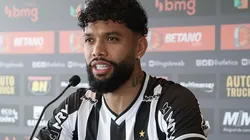 Otávio, meio-campista do Atlético-MG em entrevista coletiva. Foto: Pedro Souza / Atlético