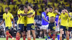 Richard Ríos comemorando a vitória após o apito final. Foto: Gabriel Aponte/Getty Images.