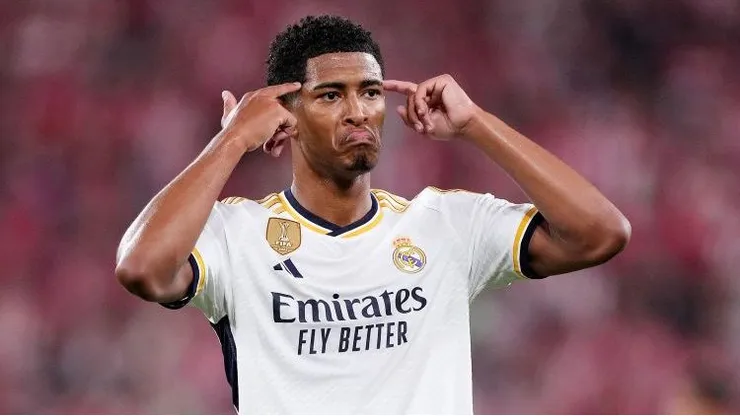 Jude Bellingham no Real Madrid. Manuel Serrano Arce/Getty Images