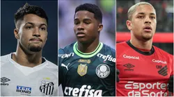 Marcos Leonardo, Endrick e Vitor Roque - Isabela Azine/Robson Mafra//Marcello Zambrana/AGIF