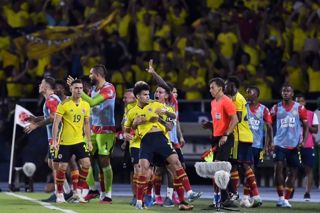 Luis Díaz comemorando Foto: Gabriel Aponte/Getty Images. 
