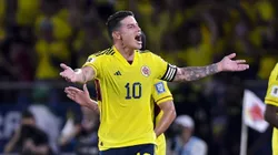 James comemorando gol da Colômbia contra o Brasil. Foto: Gabriel Aponte/Getty Images.