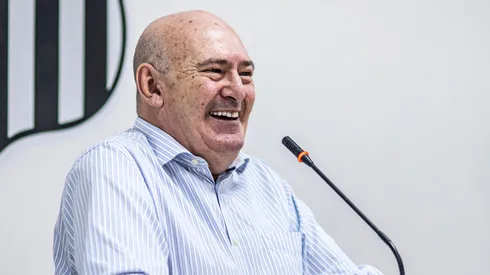 Andres Rueda presidente do Santos durante coletiva. Fotos: Santos FC.
