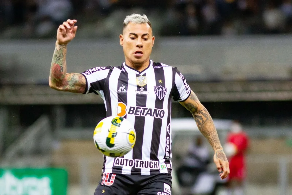 Eduardo Vargas  jogador do Atletico-MG durante partida contra o Brasiliense no estadio Mineirao pelo campeonato Copa do Brasil 2022. Foto: Fernando Moreno/AGIF
