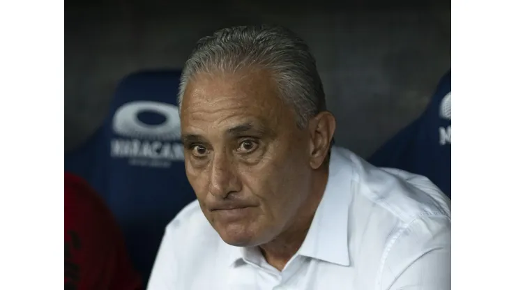 Tite tecnico do Flamengo durante partida contra o Fluminense no estadio Maracana pelo campeonato Brasileiro A 2023. Foto: Jorge Rodrigues/AGIF