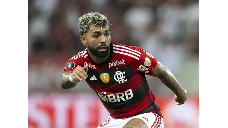 Gabigol jogador do Flamengo durante partida contra o Olimpia no estadio Maracana pelo campeonato Libertadores 2023. Foto: Jorge Rodrigues/AGIF