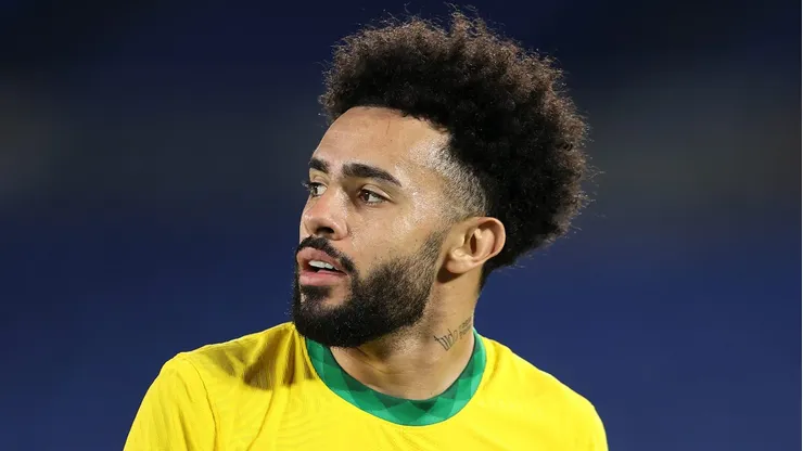 Claudinho nº 20 da Seleção Brasil nas Olimpíadas de Tóquio 2020 no Estádio Internacional de Yokohama