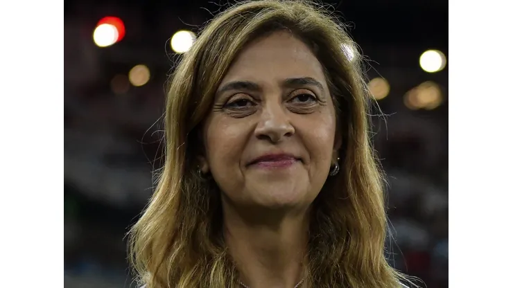 Leila Pereira presidente do Palmeiras durante partida contra o Flamengo no estadio Maracana pelo campeonato Brasileiro A 2023. Foto: Thiago Ribeiro/AGIF