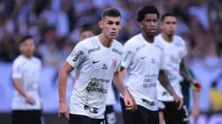 Gabriel Moscardo, jogador do Corinthians, durante partida contra o Palmeiras na Neo Química Arena pelo Campeonato Brasileiro - Foto: Ettore Chiereguini/AGIF