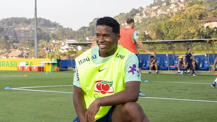Endrick é o jogador mais jovem da atual convocação. Foto: Joilson Marconne / CBF