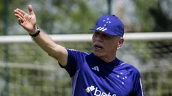 Autuori comandou o primeiro treino nesta terça-feira (14). Foto: Gustavo Aleixo/Cruzeiro IMPORTANTE: Imagem destinada a uso institucional e divulgação, seu uso comercial está vetado incondicionalmente por seu autor e o Cruzeiro Esporte Clube. IMPORTANT: image intended for institutional use and distribution. Commercial use is prohibited unconditionally by its author and Cruzeiro Esporte Clube.