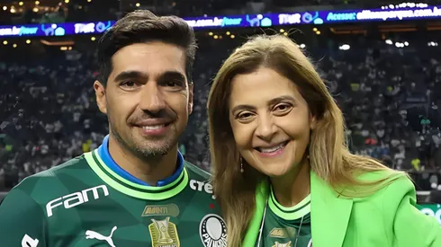 Abel Ferreira, treinador do Palmeiras, e Leila Pereira, presidente do Verdão - Foto: Cesar Greco/Palmeiras