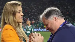 Leila e Barros, homem forte do futebol do Palestra. Foto: César Greco/ Palmeiras.