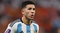 Enzo Fernandez poderá ser desfalque no clássico. Catherine Ivill/Getty Images)