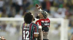 Gabigol e Marcelo em partida pelo Campeonato Brasileiro 2023