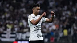 Ángel Romero, jogador do Corinthians, comemora seu gol durante partida contra o Atlético-MG na Neo Química Arena pelo Campeonato Brasileiro - Foto: Fabio Giannelli/AGIF